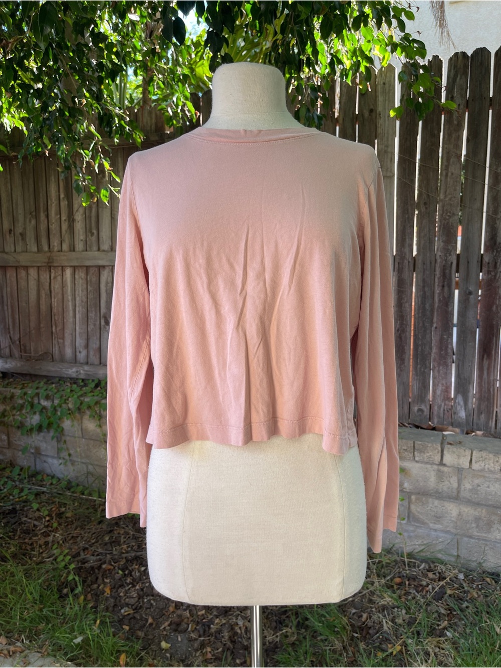 MATE the Label blush organic cotton long sleeve top minimalist sustainable L